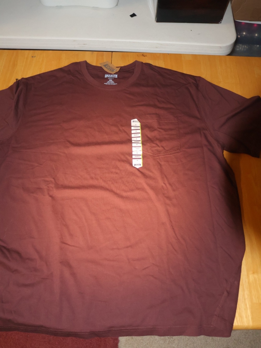 Duluth Trading Co Maroon Short-Sleeve Pocket Tee